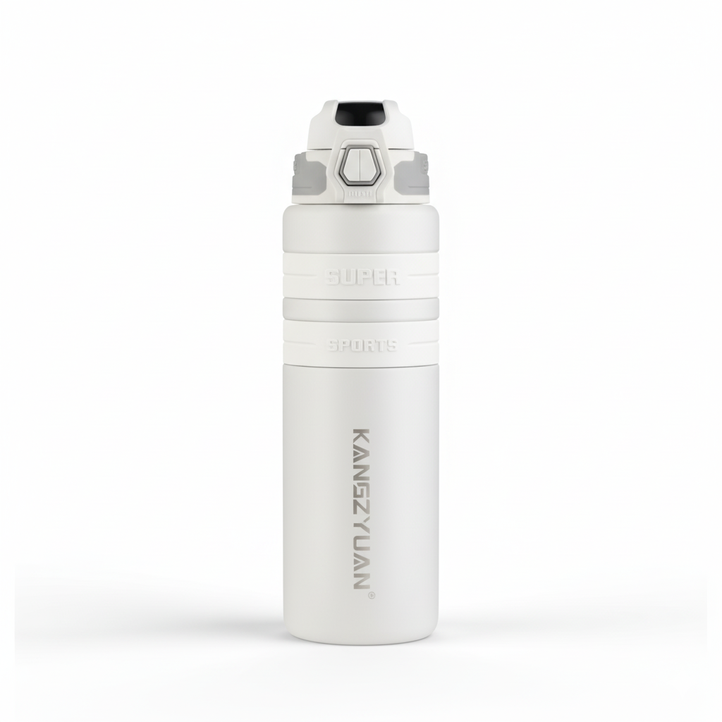 Термос бутылка из нержавеющей стали KANGZYUAN с двойной стенкой вакуумный 800 мл Белый (2466156305) - фото 1 Термос бутылка из нержавеющей стали KANGZYUAN с двойной стенкой вакуумный 800 мл Белый (2466156305) - фото 1