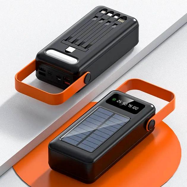 Павербанк YM-636 с солнечной панелью 40000 мАч Черный - фото 6 Павербанк YM-636 с солнечной панелью 40000 мАч Черный - фото 6