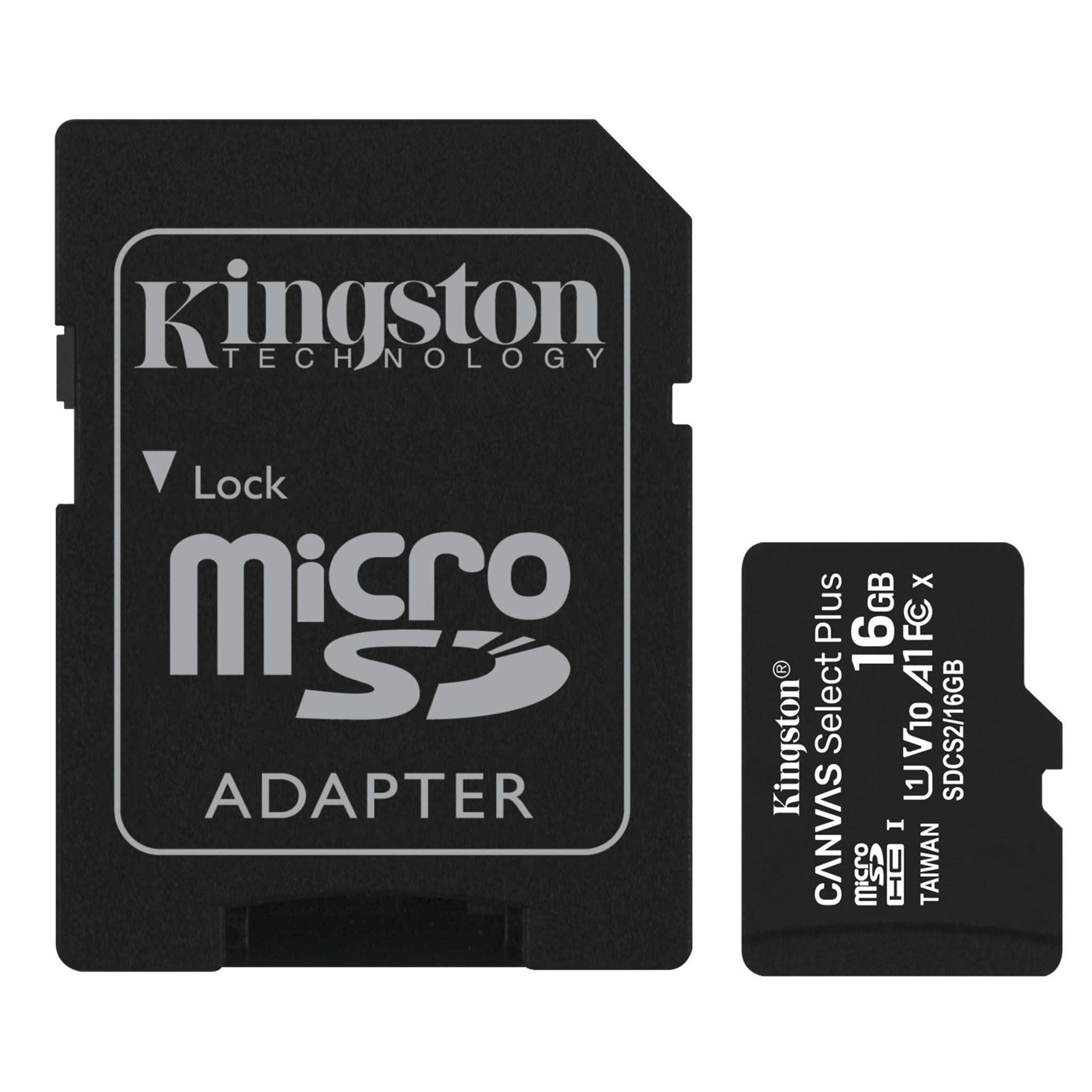 Карта пам’яті Kingston 16Gb micro SD Class 10 Canvas Select Plus