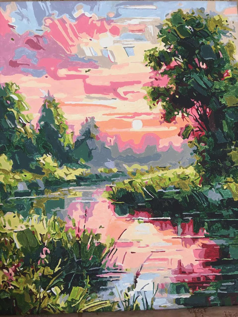 Картини за номерами Brushme Олег Лобурак "Затишний пейзаж" 40х50 см (BS54162) - фото 2