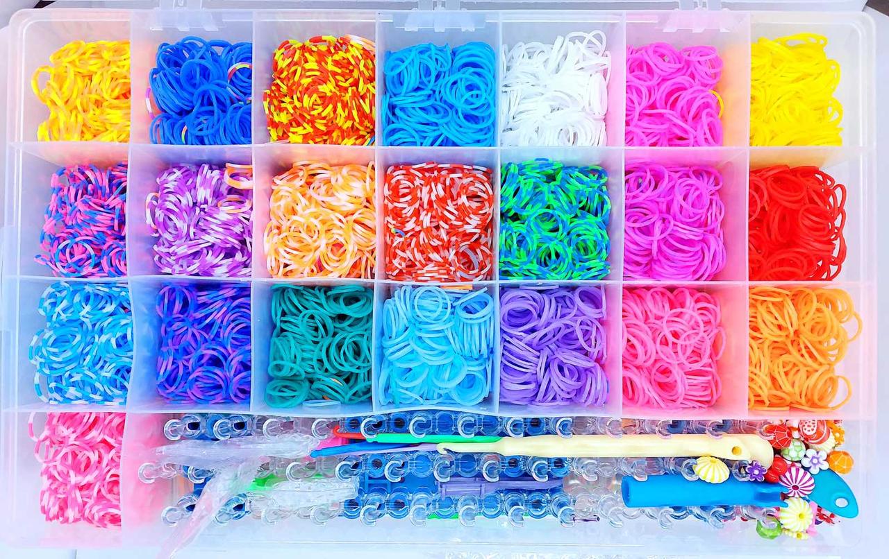 Набір резинок для плетіння браслетів Loom Bands Fashion дворівневий кейс 15600 шт. - фото 4