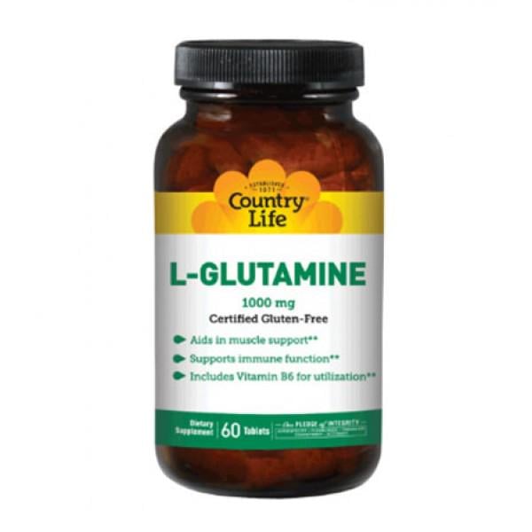 Аминокислота Country Life L-Glutamine 1000 мг 60 таб. (10585)