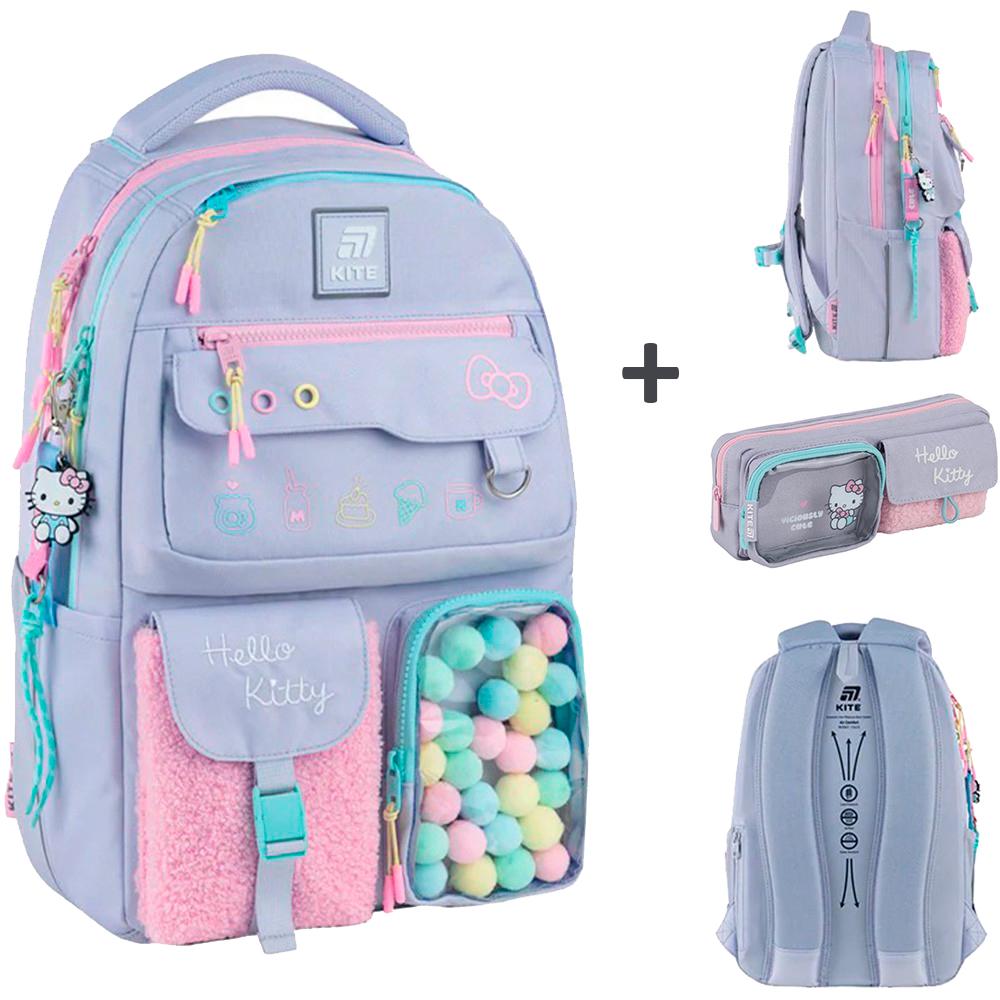 Школьный рюкзак KITE Education Teens Hello Kitty 17 л (HK25-2587M) - фото 3 Школьный рюкзак KITE Education Teens Hello Kitty 17 л (HK25-2587M) - фото 3