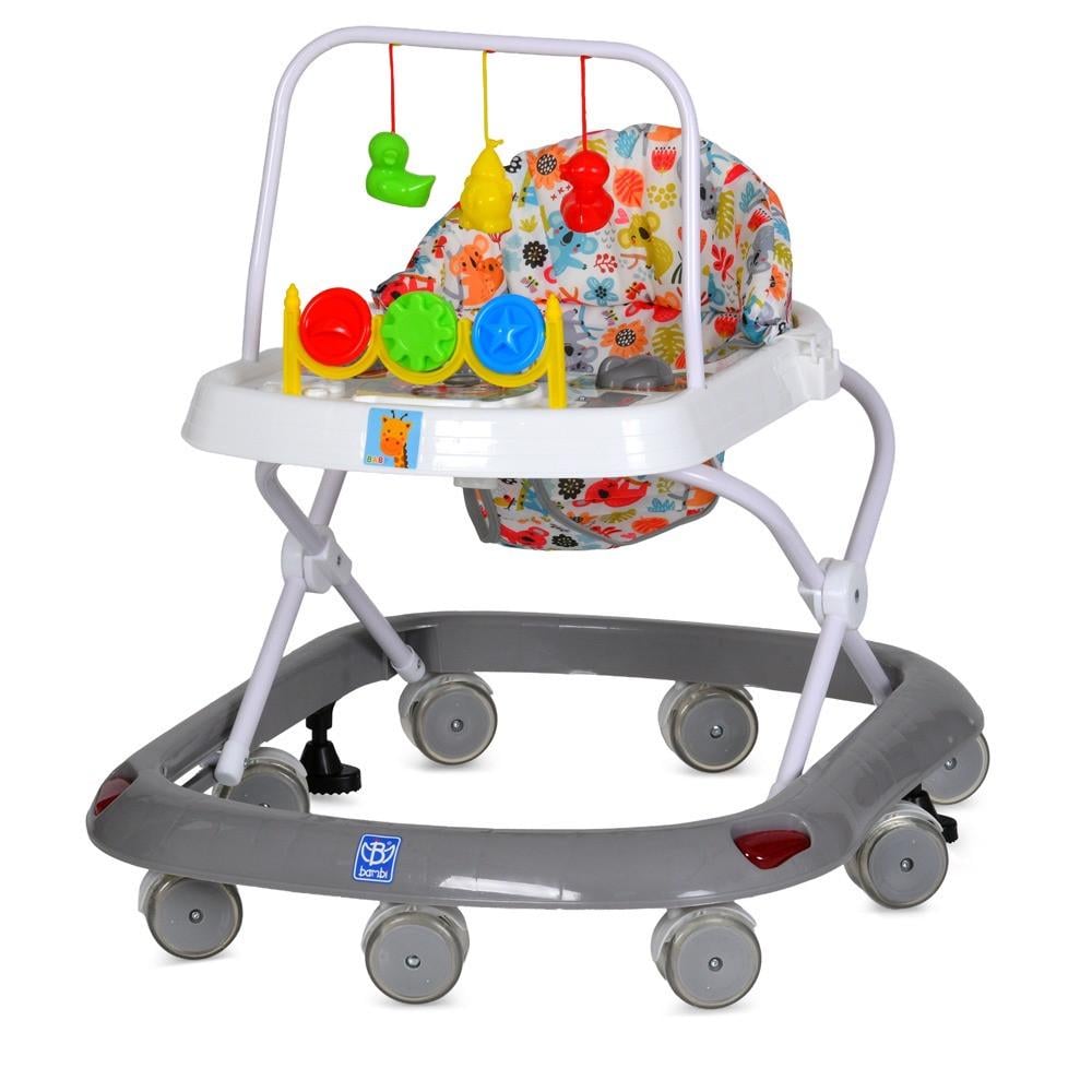 Ходунки детские музыкальные Bambi M 0541C-11 из пластика с игровой панелью 60х56х63 см Серый (150-7-M 0541C-11)