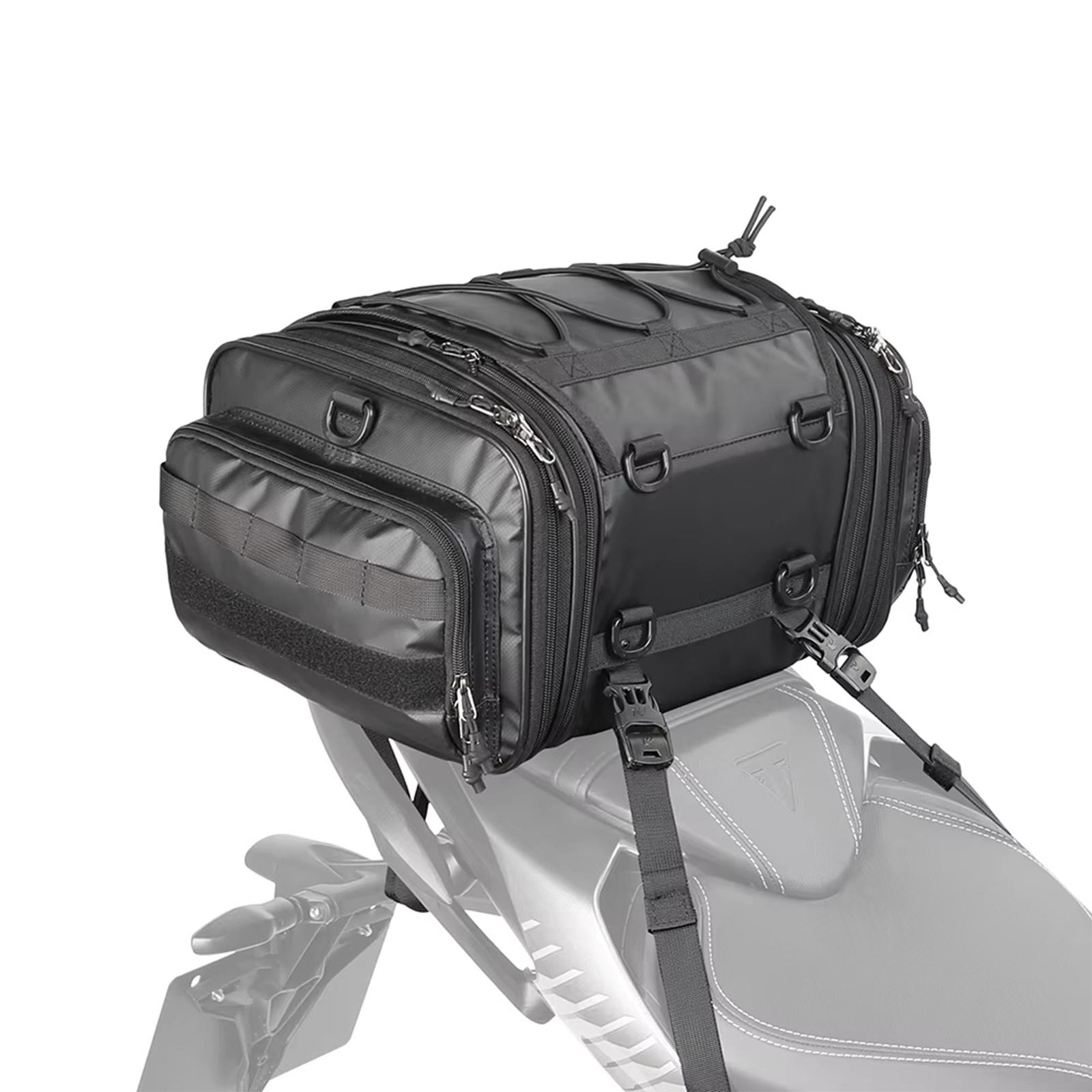 Мотоциклетка сумка Rhinowalk MT4026BK расширяемый кофр на багажник MOLLE 19-26 л Черный (RWK-MT4026-7412)