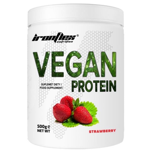 Протеин IronFlex Vegan Protein Strawberry 500 г/17 порций (24159927)
