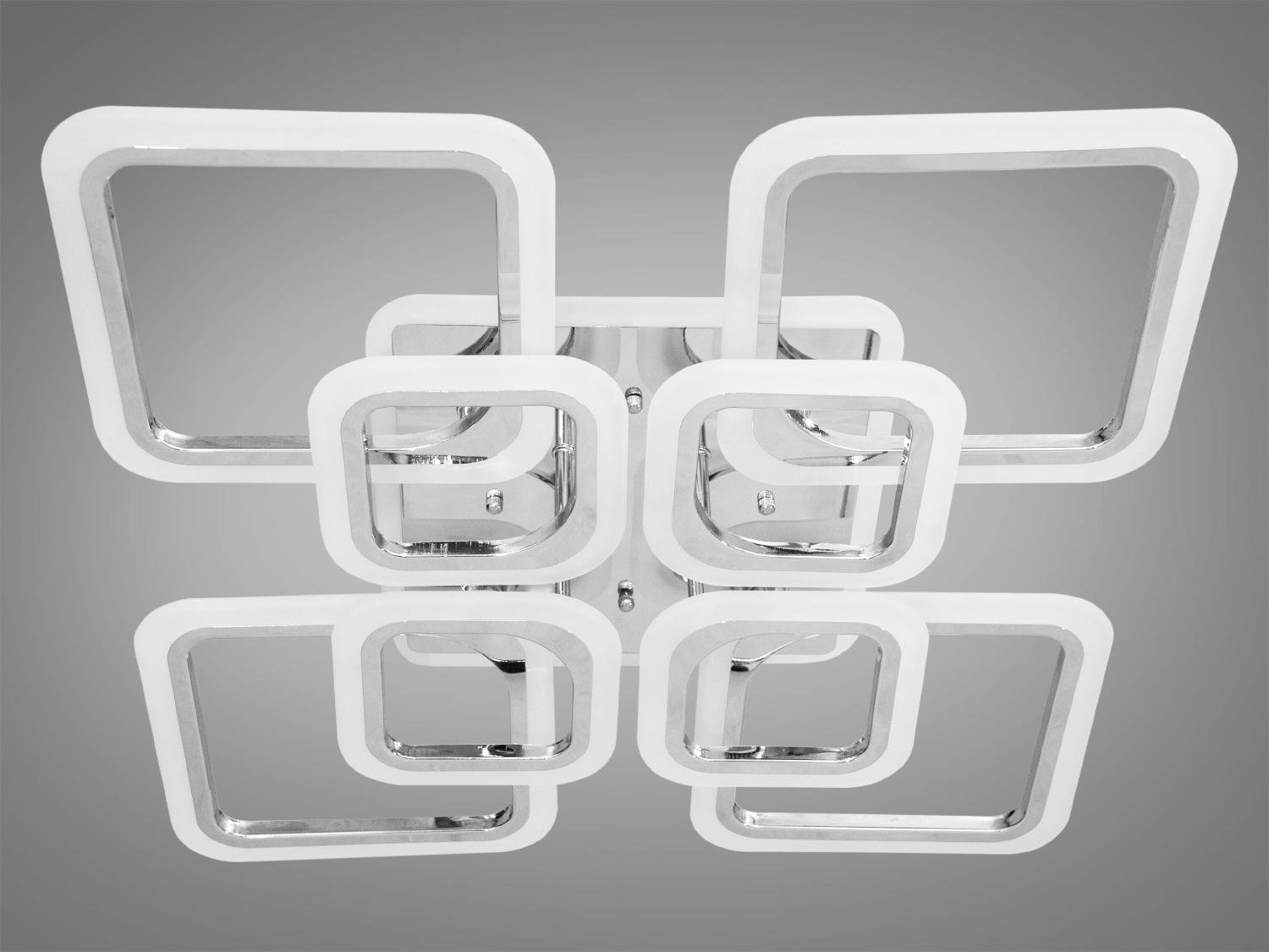 Люстра стельова LED підсвічування/димер/пульт 145W Хром (A8060/4+4HR 3col dim) - фото 3 Люстра стельова LED підсвічування/димер/пульт 145W Хром (A8060/4+4HR 3col dim) - фото 3