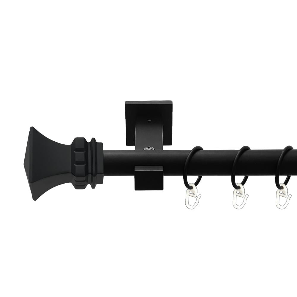 Карниз Orvit Емпорія металевий однорядний техно гладка труба кільце металеве 25 мм 300 см Чорний Оксамит (00-00025427)