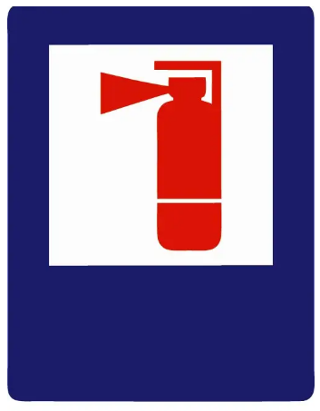 Знак противопожарный Огнетушитель Синий/Белый (д-8125)