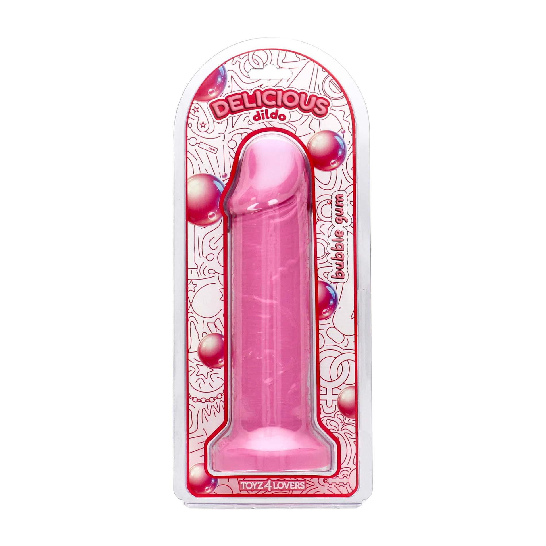 Фаллоимитатор с ароматом жвачки Toyz4lovers Delicious Dildo Bubble Gum 25 см