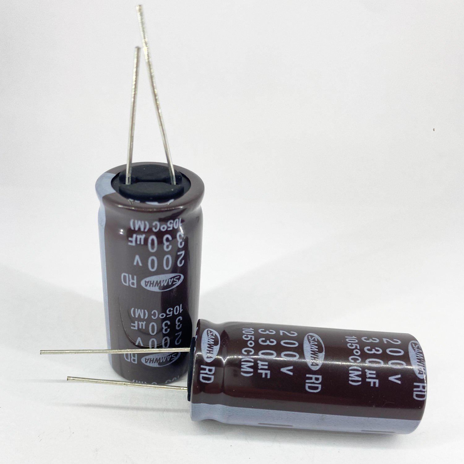 Электролитические конденсаторы Samwha 330 мкф 200V 18x40 мм 105 °C (5437)