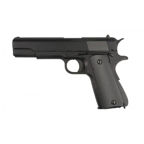 Пистолет детский Кольт 1911-A1 ZM19 1:1 металлический на пульках 6 мм Черный (9761499)
