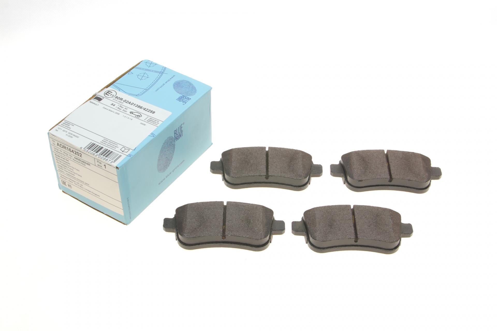 Колодки тормозные задние BLUE PRINT для Renault Fluence/Megane/Scenic 1.2-2.0dCi 08- (ADR164202)