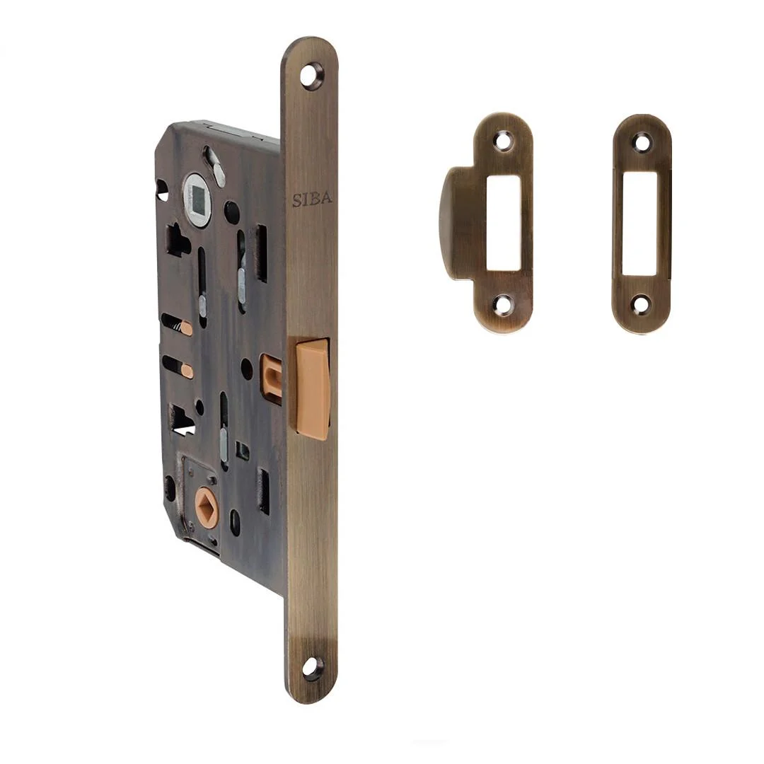 Механізм для міжкімнатних дверей Siba 9650 WC B 50 мм з безшумною клямкою Антична бронза (SB 9650 AB)