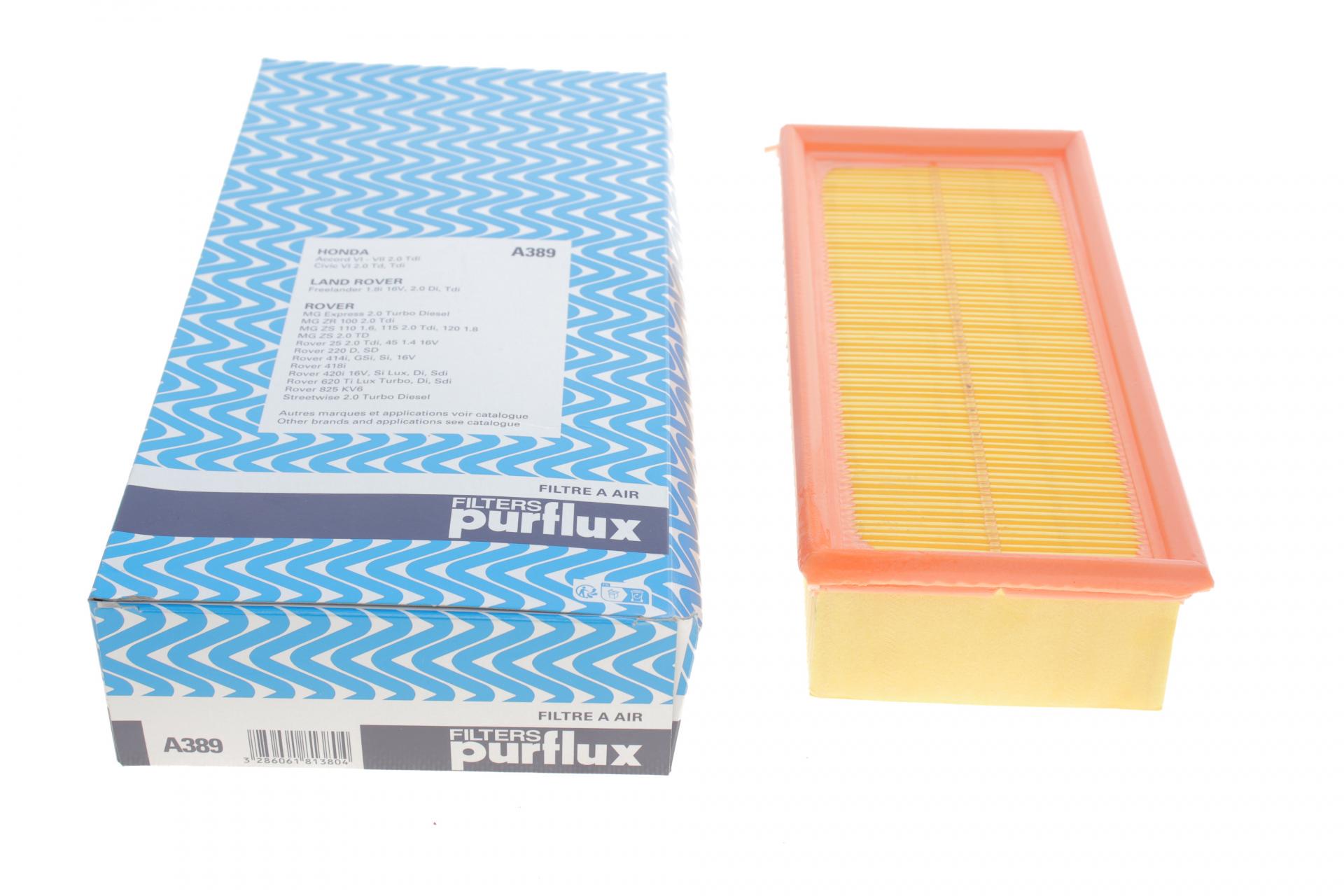 Фильтр воздушный PURFLUX для Honda Accord/Civic 2,0TDi 96-02- (A389)