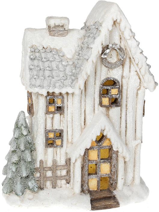 Декор керамический Зимний домик с LED-подсветкой 44,8 см (BD-711-270)