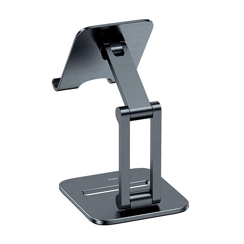 Держатель для мобильного BASEUS Desktop Biaxial Foldable Metal Stand for Phones Grey (LUSZ000013) - фото 4 Держатель для мобильного BASEUS Desktop Biaxial Foldable Metal Stand for Phones Grey (LUSZ000013) - фото 4