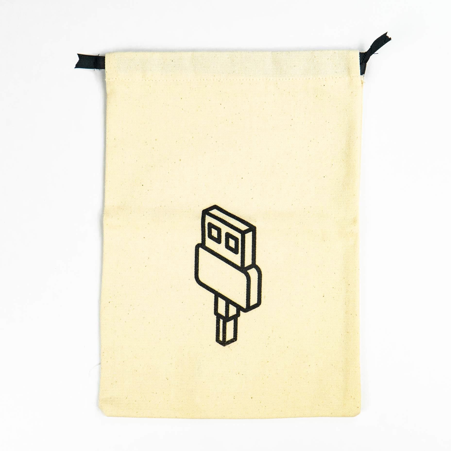 Екомішечок для зарядок і гаджетів 20х30 см Бежевий (M-gadget)