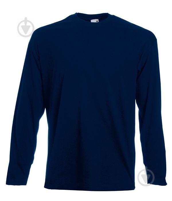 Жіночий лонгслів Fruit of the Loom Valueweight long sleeve S Темно-синій (0610380AZS) - фото 1