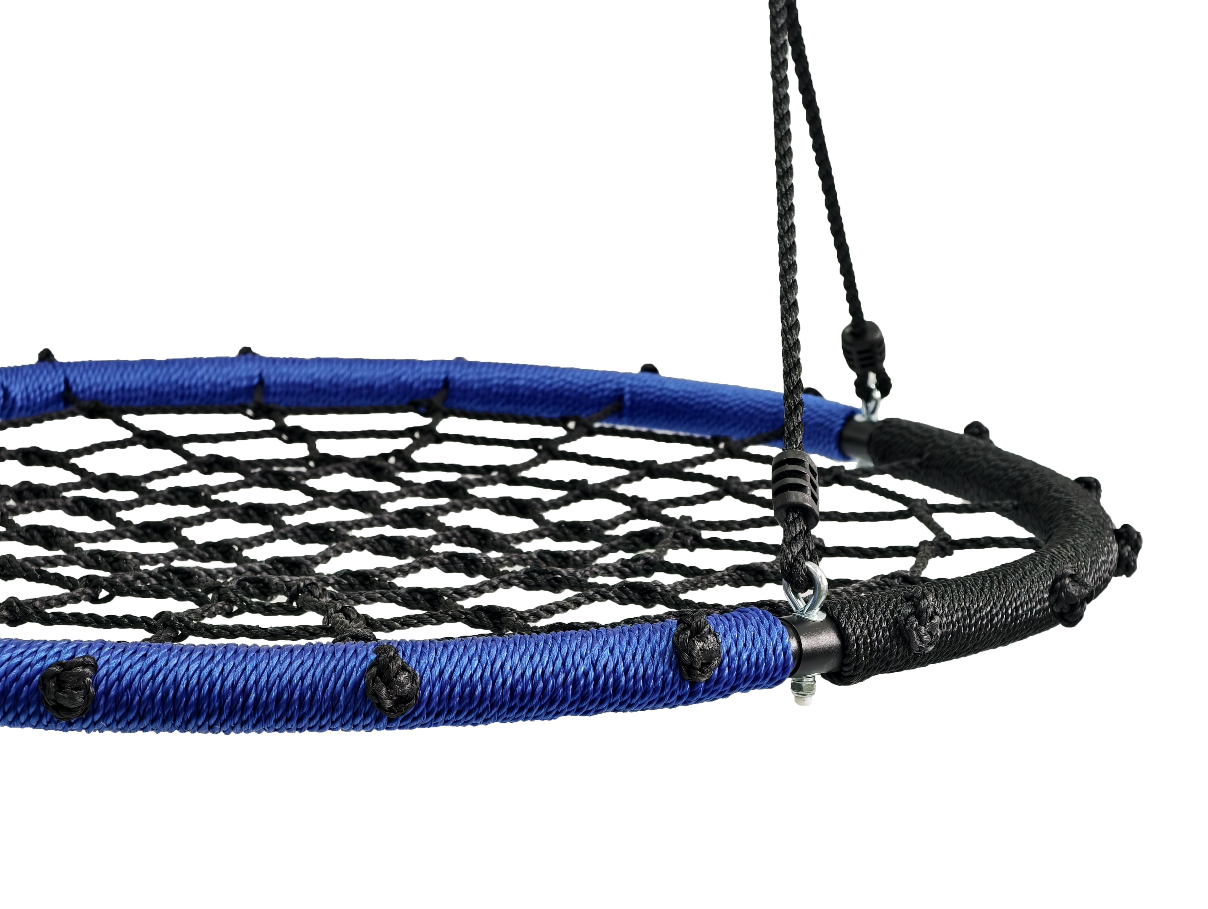 Гойдалка-гніздо дитяча Spoko SP-2C кругла підвісна для вулиці 100 см Чорно-синій (6031) - фото 4 Гойдалка-гніздо дитяча Spoko SP-2C кругла підвісна для вулиці 100 см Чорно-синій (6031) - фото 4