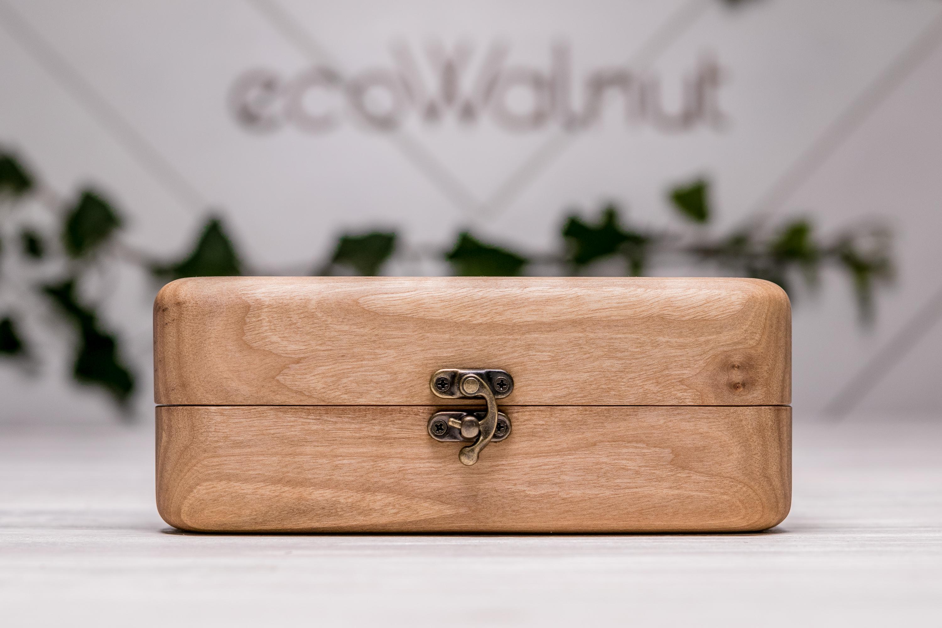 Шкатулка цельная EcoWalnut для часов с персонализацией/логотипом Органайзер для хранения (EB-14.2.2) - фото 13