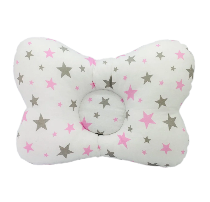 Подушка ортопедическая Сладкий Сон Звездопад 18х30 см Серый/Розовый