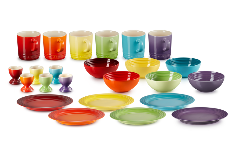 Столовий сервіз Le Creuset Rainbow на 6 персон 24 пр. (le breakfast set24)