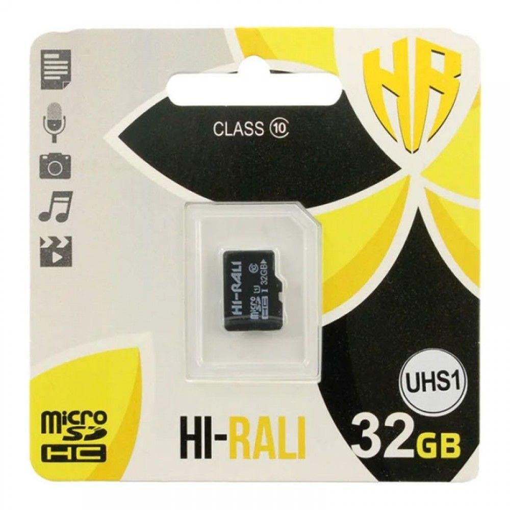 Карта пам'яті Hi-Rali 32 Гб MicroSD 104 Мб/с швидкісна UHS-1 Чорний (79325632956) - фото 2