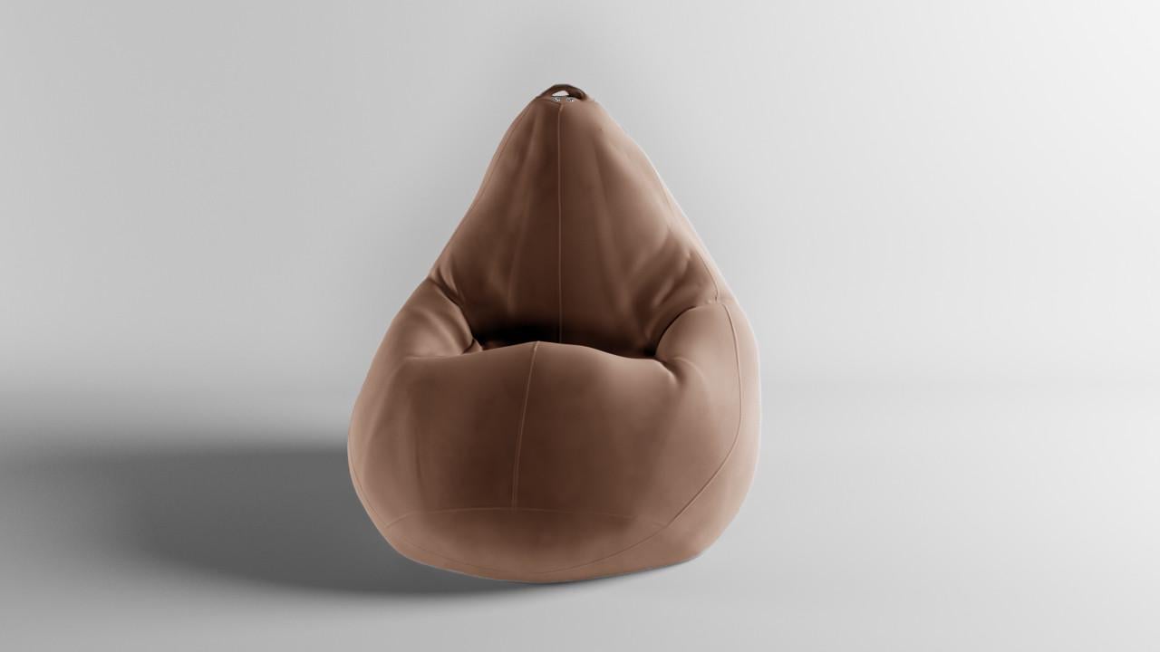 Бескаркасное кресло-мешок SkyPuff MEGA Груша Велюр Florida XXXL 160х120 см Caramel (160124)