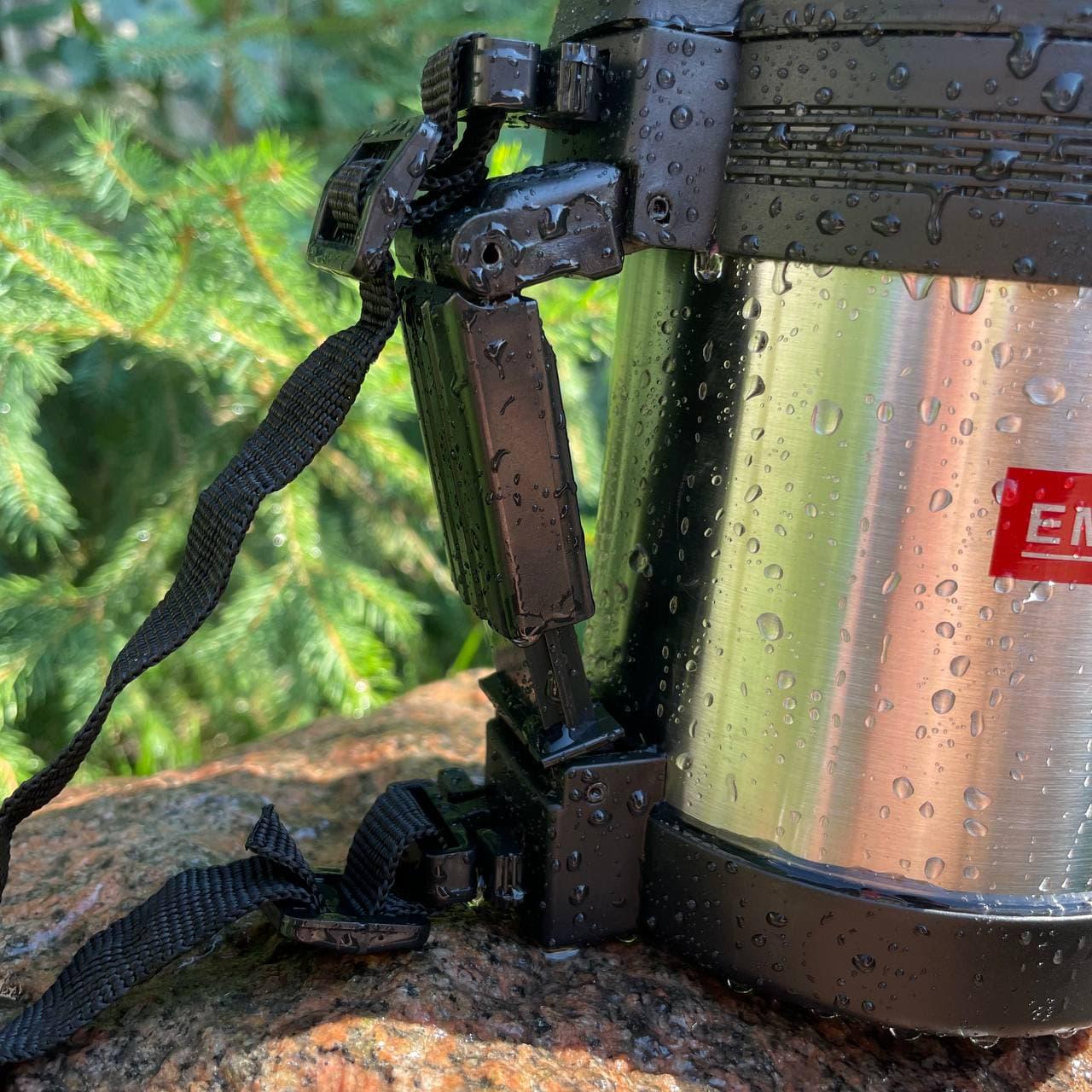 Термос туристический для воды и пищи нержавеющая сталь круглый 800 мл - фото 7