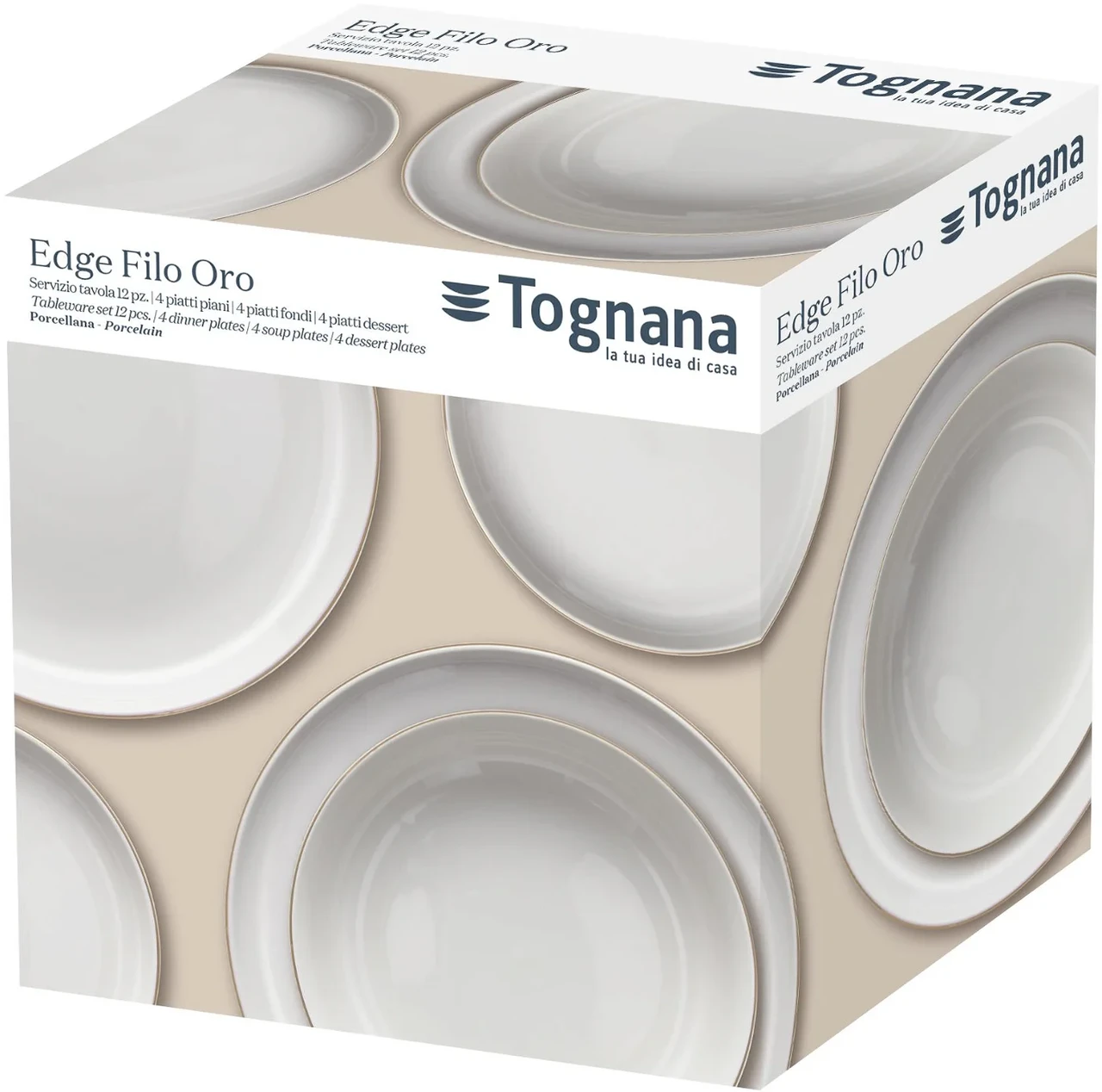 Столовий сервіз Tognana FILO ORO EDGE 12 пр. (FO17025923) - фото 2