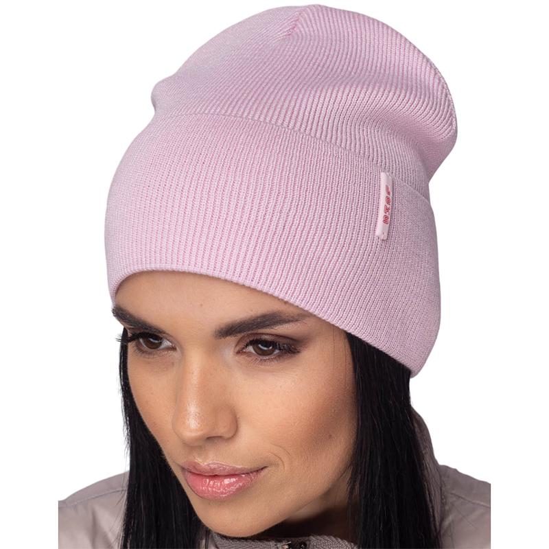 Шапка Leks Захват одинарный с отворотом лопатка One size Светло-розовый (155343)