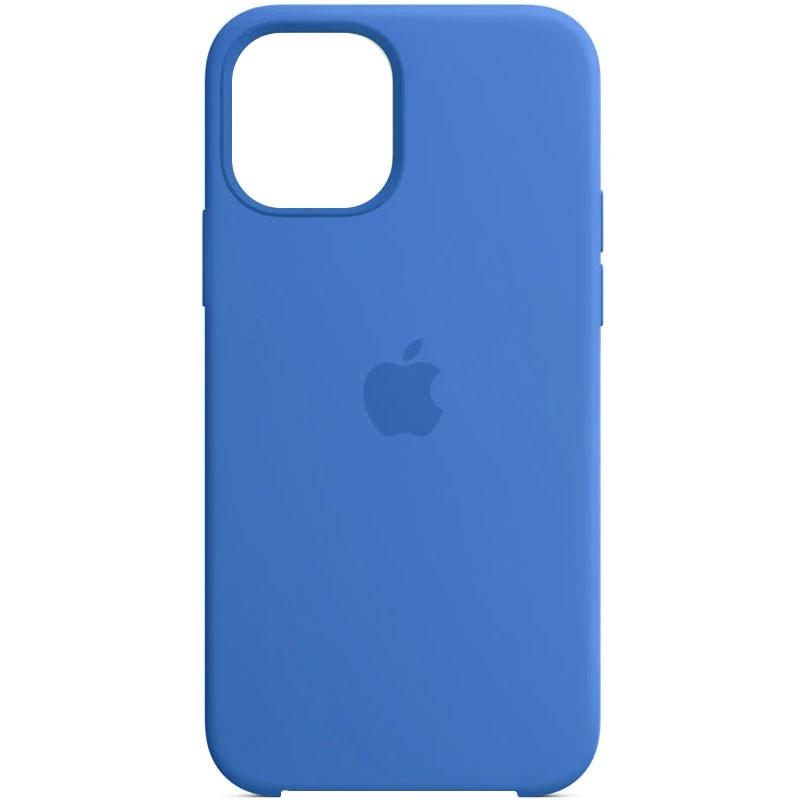 Противоударный Чехол Silicone Case AA для Apple iPhone 12 Pro Max 6.7" Синий/Capri Blue