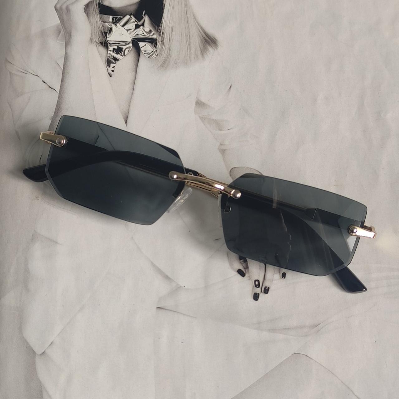 Очки прямоугольные безоправные Черный (096583)