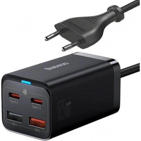 Зарядное устройство BASEUS GaN3 Pro Desktop Fast Charger 2C/2U 65W Cable Type-C 100W 20V 5A 1 м Black (CCGP040101)