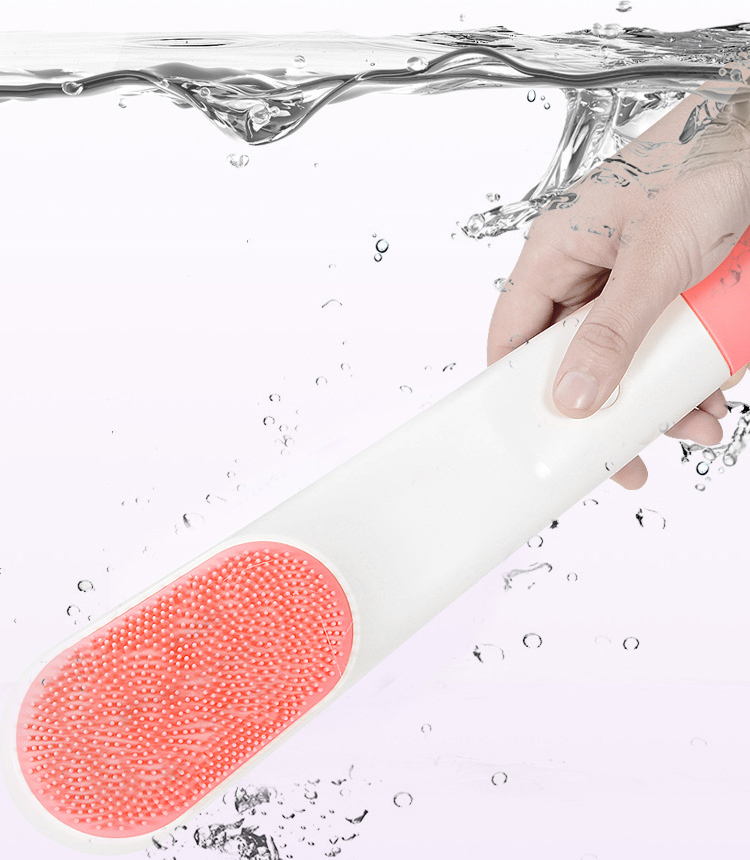 Щетка массажная для ванны Ultrasonic electric shower brush электрическая Розовый