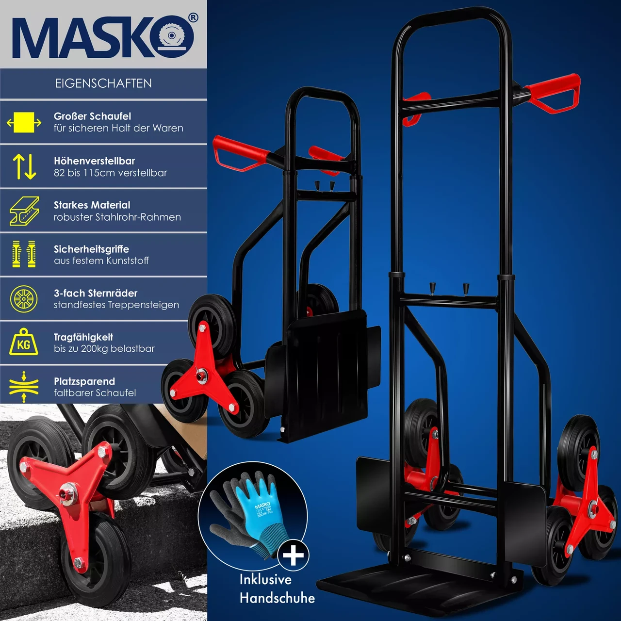 Грузоподъемная тележка MASKO 200 кг (2583270651) - фото 4 Грузоподъемная тележка MASKO 200 кг (2583270651) - фото 4