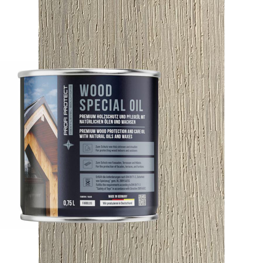 Масло для террас ProfiProtect Wood Special Oil с воском 0,75 л Nordic-White-200-eiche (20756875)