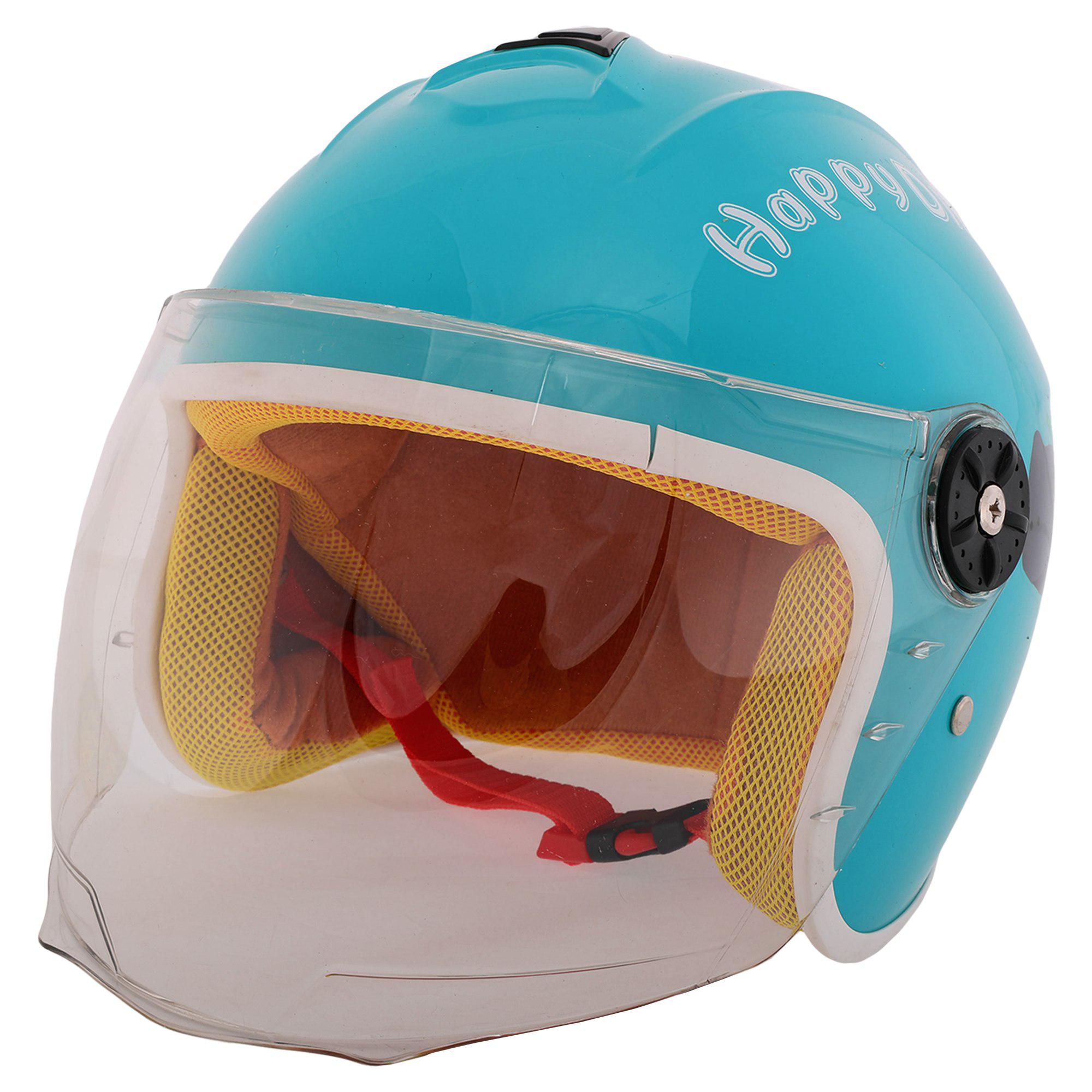 Мотошлем детский FGN M-501A PP открытый Три четверти S Голубой (M-501A_Бирюзовый_S)