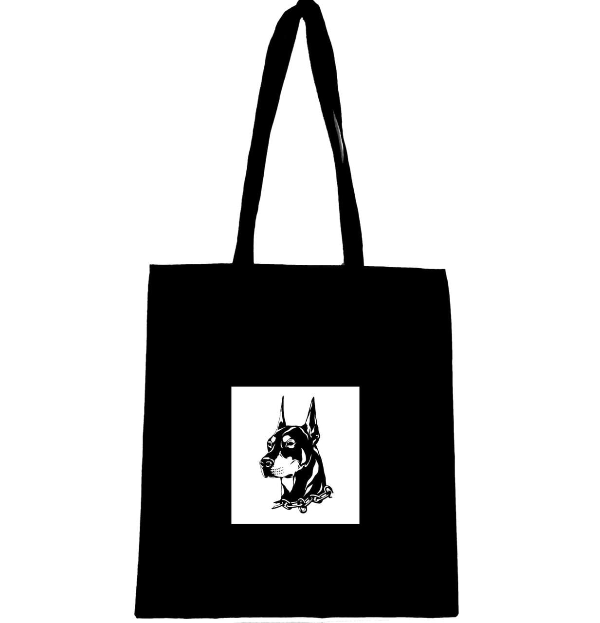 Еко-сумка з принтом Доберман (945) Еко-сумка з принтом Доберман (945)