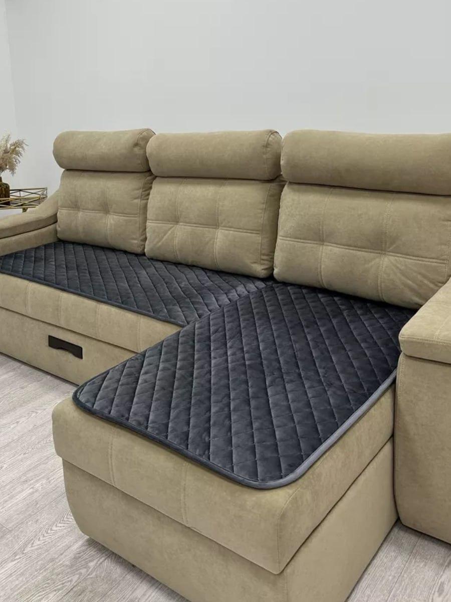 Дивандек 90х210/90х160 см 2 шт. Графітовий (Д-am-divandek-0016) - фото 5