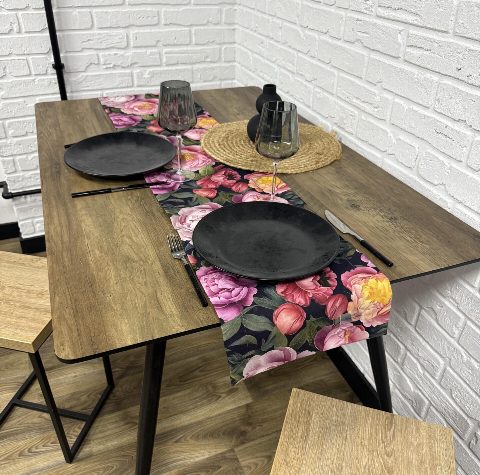 Дорожка на стол Comfort Home Peony paradise водоотталкивающая с тефлоновым покрытием 140x40 см