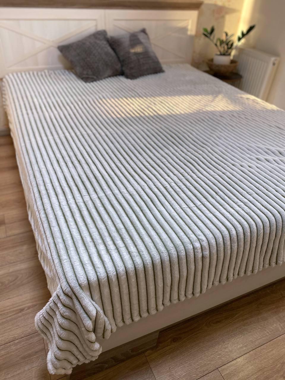 Плед плюшевий 200х230 см Бежевий (Д-Mpled003/3-04) - фото 1