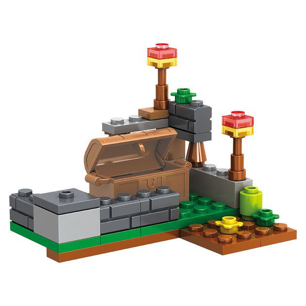 Конструктор minecraft база Стіва з фігурками і водоспадом 310 деталей (627) - фото 6 Конструктор minecraft база Стіва з фігурками і водоспадом 310 деталей (627) - фото 6