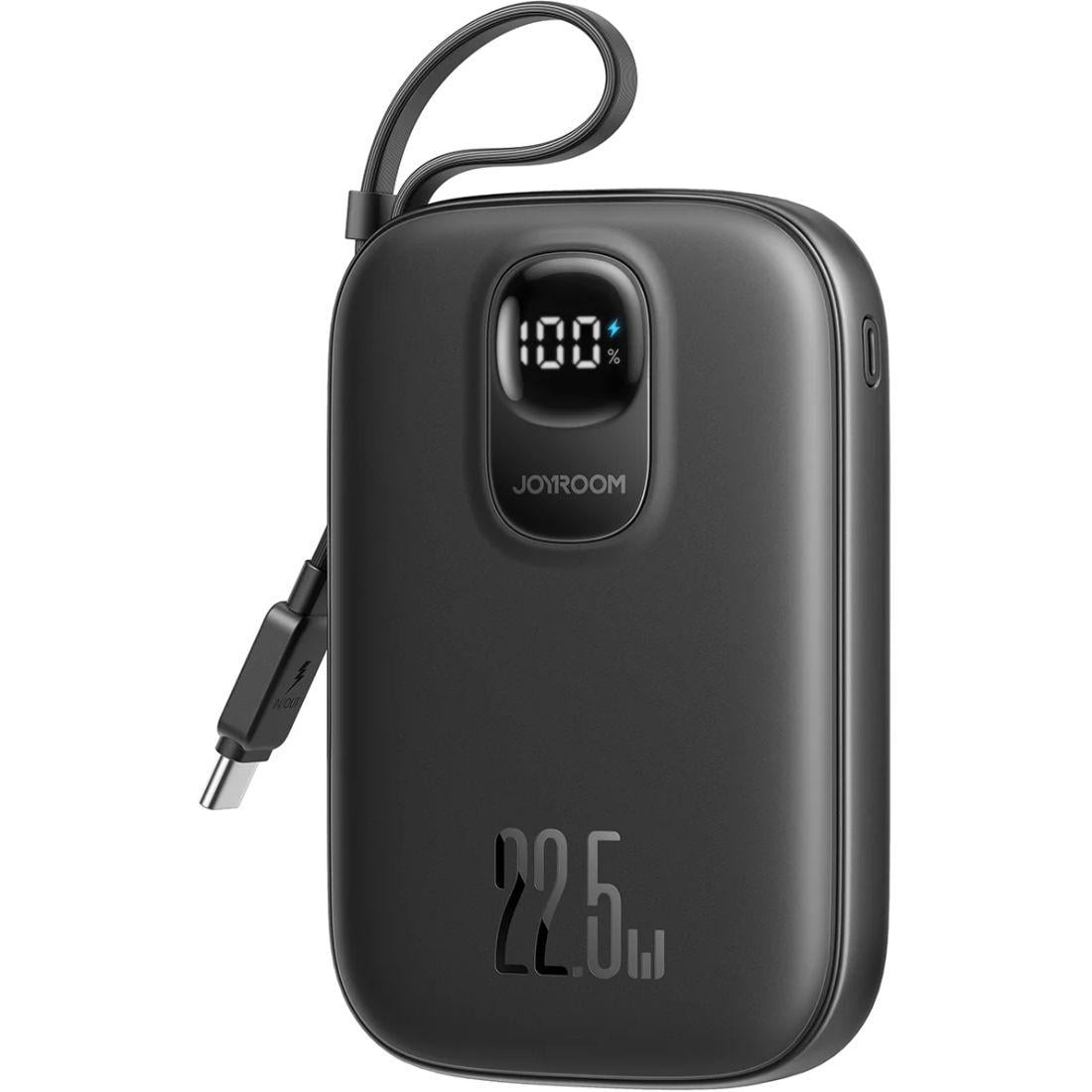 Повербанк Joyroom JR-PBF17 со встроенным кабелем USB Type-C 10000 mAh 22,5W Черный (36706352)
