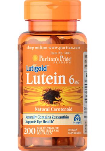 Лютеин Puritan's Pride Lutein 6 мг with Zeaxanthin 200 жидких капс. (03483)