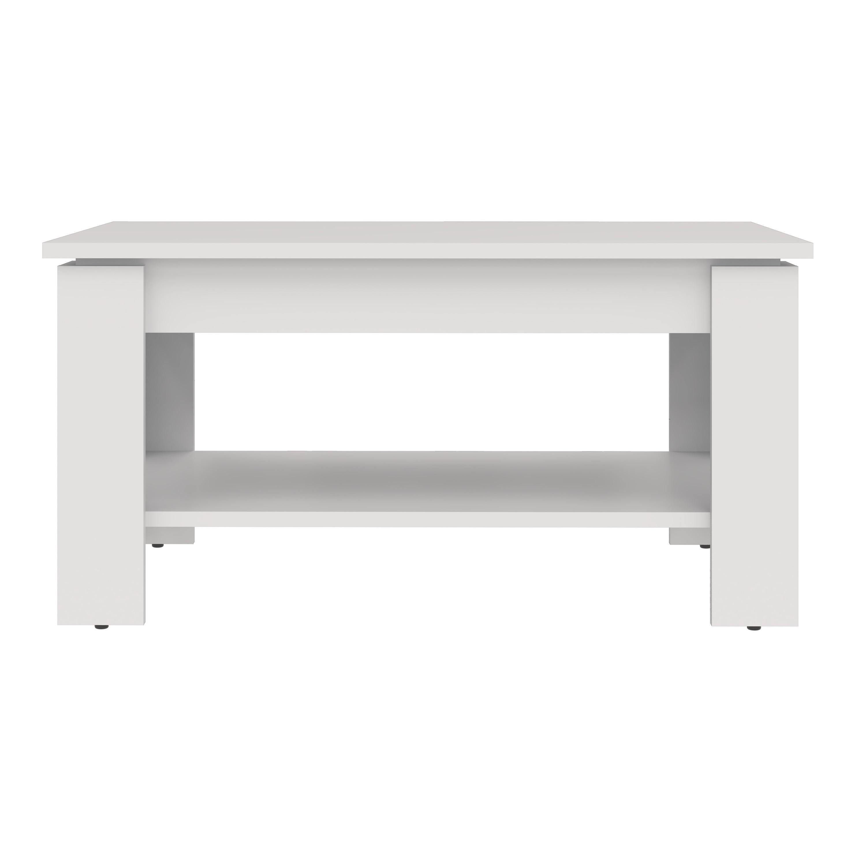 Стол журнальный MEBLIBUD BELLA с полкой 80х50х40 см Белый - фото 2 Стол журнальный MEBLIBUD BELLA с полкой 80х50х40 см Белый - фото 2