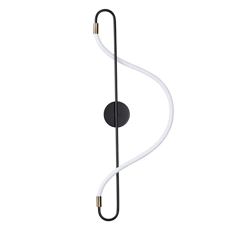 Бра Nordik A неон 3000К 1,3 м 24W 1800Lm Черный (51045)