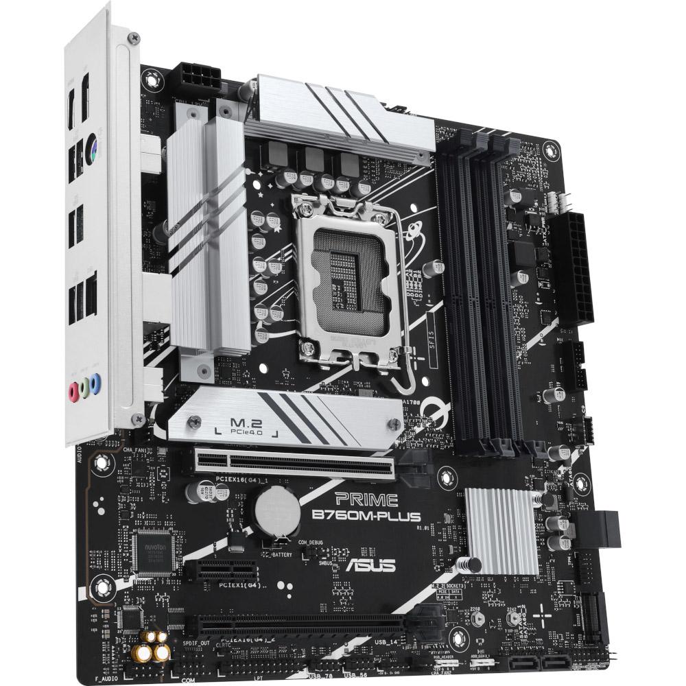Материнська плата Asus PRIME B760M-PLUS LGA1700 4xDDR5 HDMI DisplayPort 3xPCIe 4xSATA 2xM.2 LAN 2.5Gb microATX (610351) - фото 2