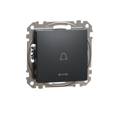 Выключатель Schneider Electric Sedna Design&Elements ABS-UV с символом Колокольчик с подсветкой 73х73х37 мм Бежевый (SDD114131L)